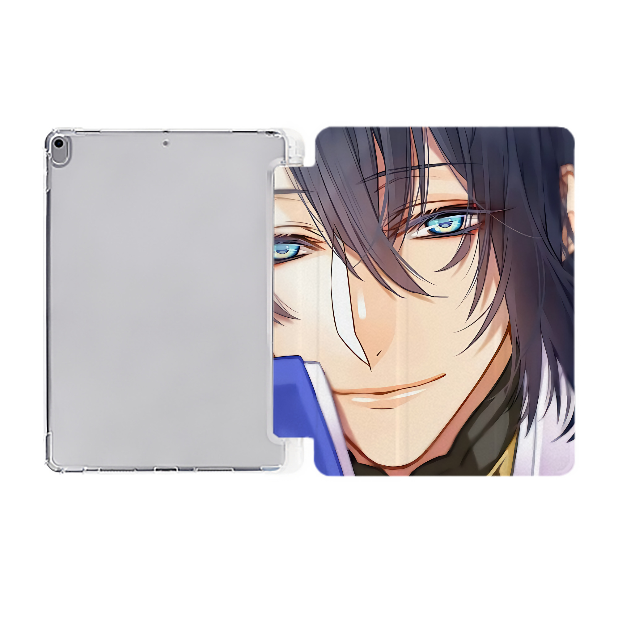 （画像用） 刀剣乱舞 Touken Ranbu IPad ケース ペン収納付き 三つ折りスタンド PUレザー×シリコン 対応機種9.5/10.5/10.9インチ
